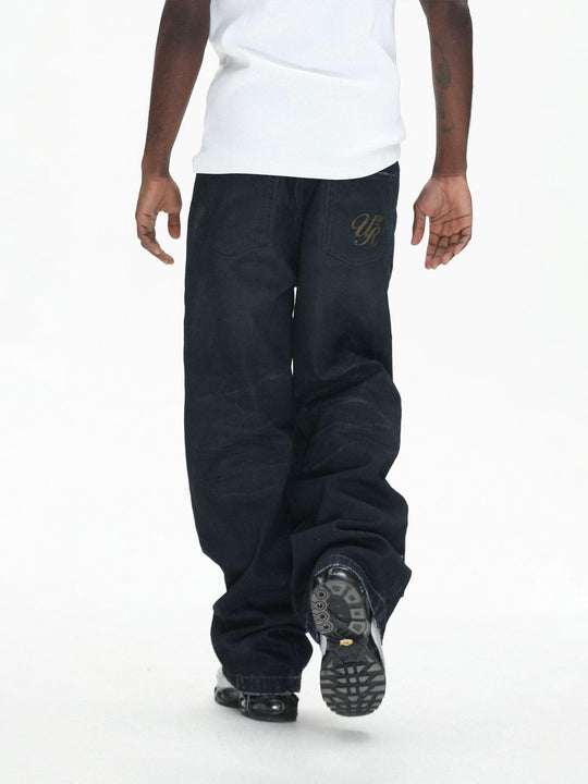 UNTILWERICH Vintage Whiskered Washed Distressed Jeans | Face 3 Face