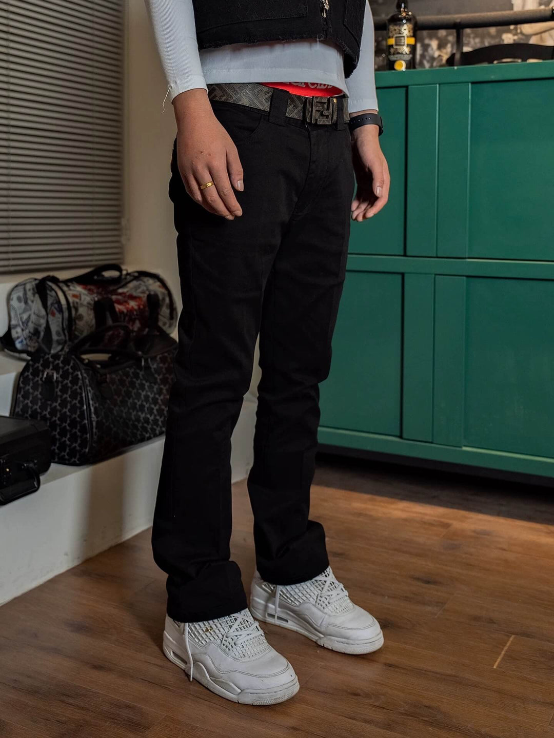 TGFCLUB Basic Slim Fit Flared Pants | Face 3 Face