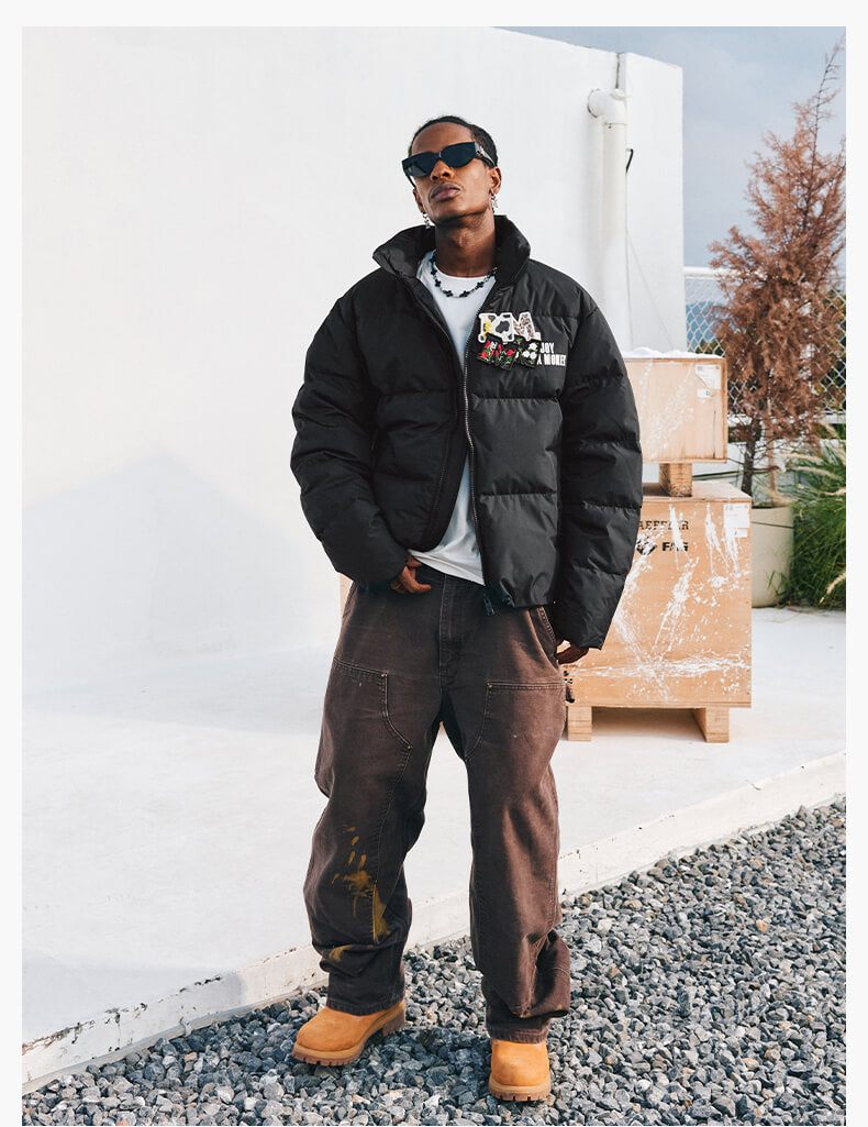 MEDM Logo Velcro Down Jacket | Face 3 Face