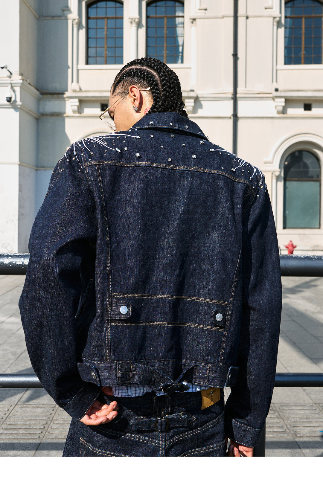 STEEPC Fireworks Rhinestone Denim Jacket | Face 3 Face