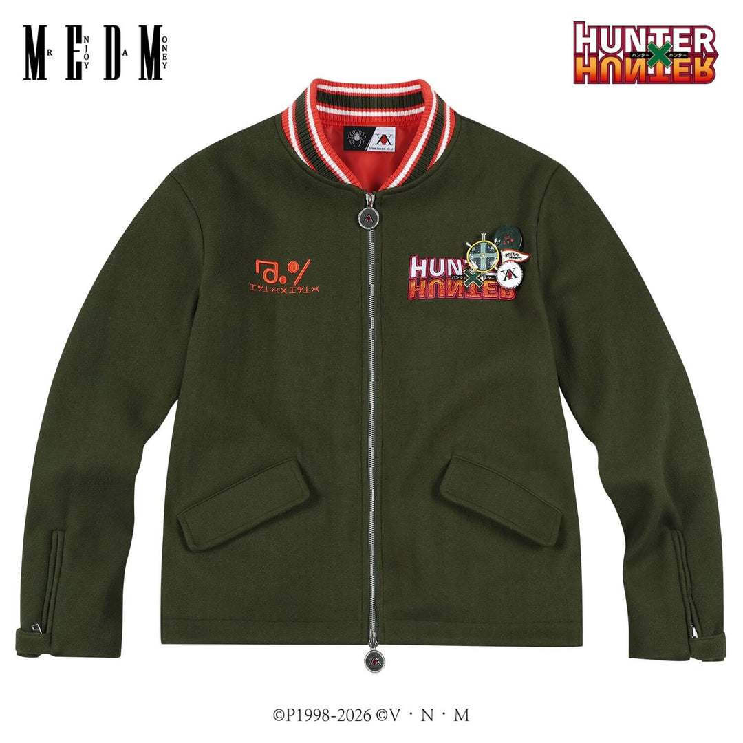 MEDM × HUNTER×HUNTER Logo Embroidered Badge Tweed Jacket