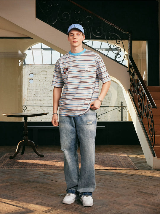 Harsh and Cruel HACR Contrast Collar Striped Tee | Face 3 Face