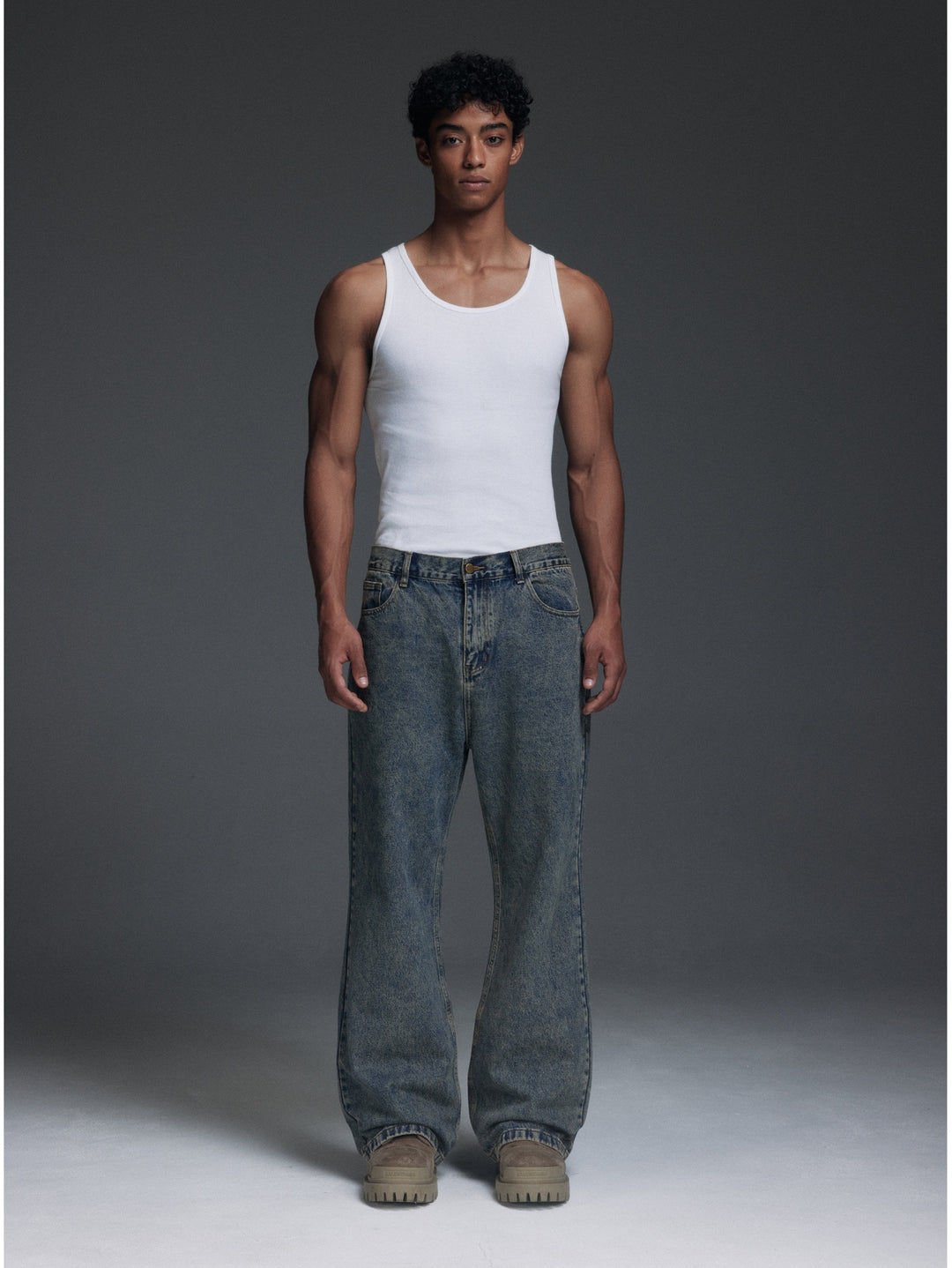 NOVACAM Frosted-Wash Flared Jeans | Face 3 Face