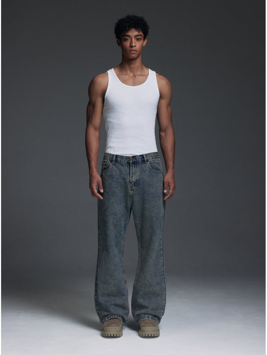 NOVACAM Frosted-Wash Flared Jeans | Face 3 Face