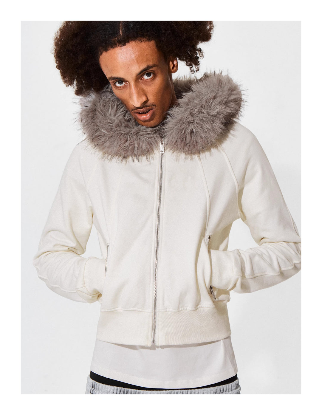 KARMANISTIC Fur Collar Hooded Jacket | Face 3 Face