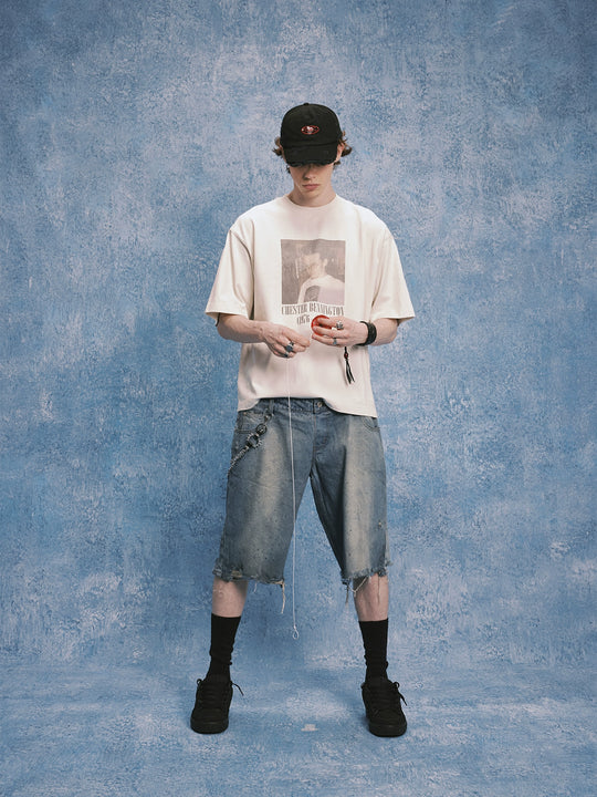 SOD Co. Portrait Photo Print Washed Tee | Face 3 Face