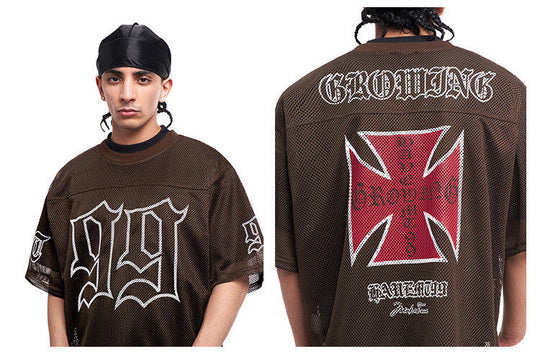 F3F Select 99 Cross Print Mesh Short Sleeve Jersey | Face 3 Face
