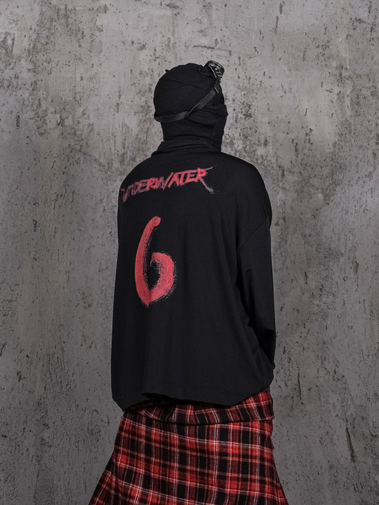 UNDERWATER Printed Patchwork Mesh Sports Long Sleeve Jersey Tee | Face 3 Face