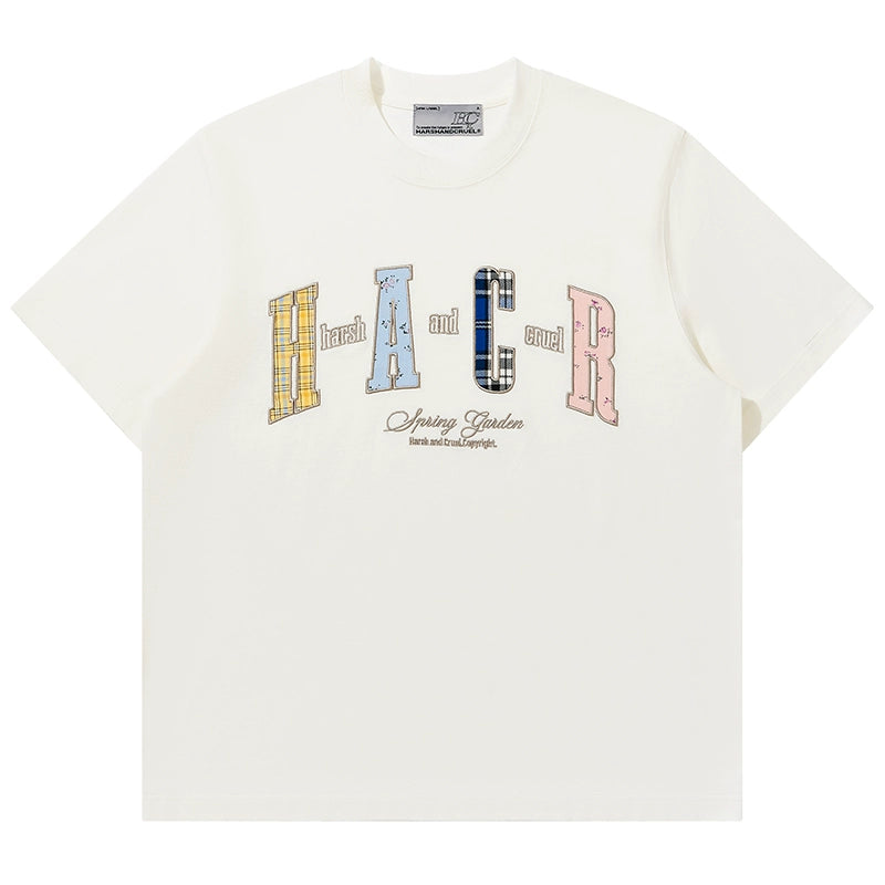Harsh and Cruel HACR Flower Plaid Multi Patch Tee | Face 3 Face