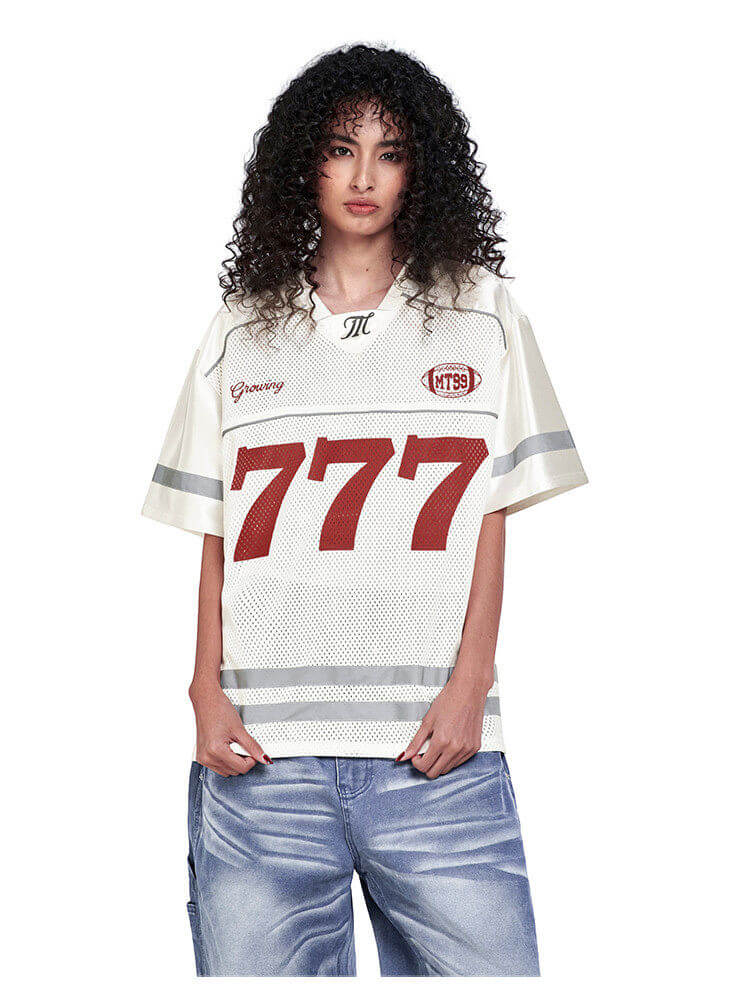 F3F Select 777 Numbering Reflective Stripe Mesh Short Sleeve Hockey Jersey | Face 3 Face