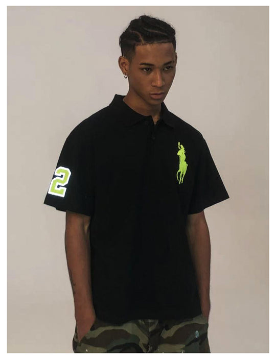 Remedy Cocktail Glass Girl Embroidery Polo Shirt | Face 3 Face