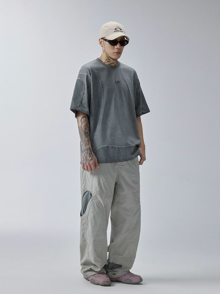 F2CE Deconstructed Stitching Mud Dyed Metal Logo Tee | Face 3 Face