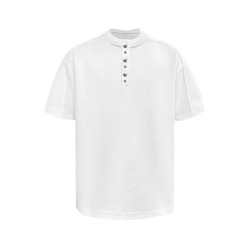 Night Lab Pirate Gem Studded Waffle Henley Tee | Face 3 Face