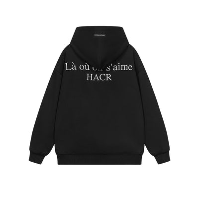 Harsh and Cruel Basic Logo Slogan HACR Embroidered Hoodie | Face 3 Face