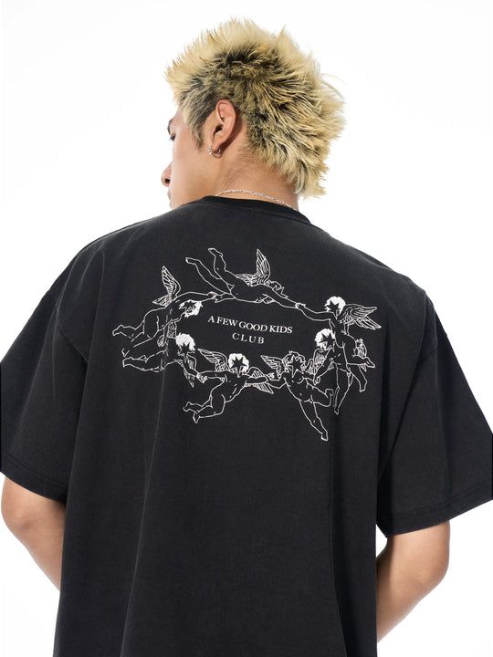 AFGK Rock Punk Print Vintage Washed Tee | Face 3 Face