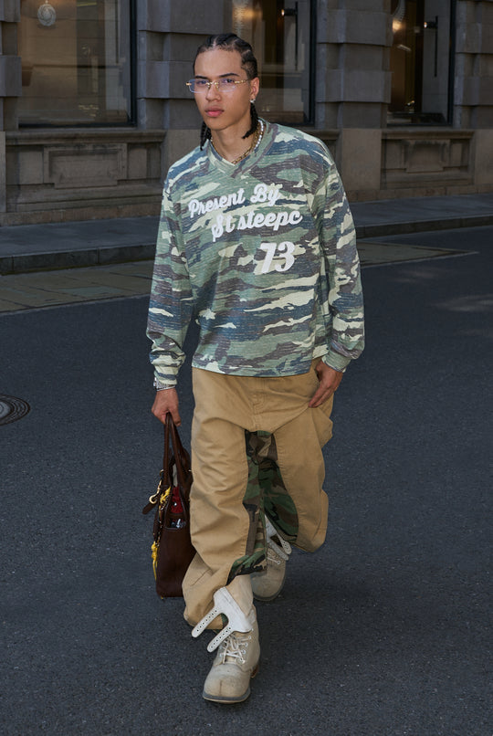 STEEPC Forest Camouflage Washed Vintage Long Sleeve Tee | Face 3 Face