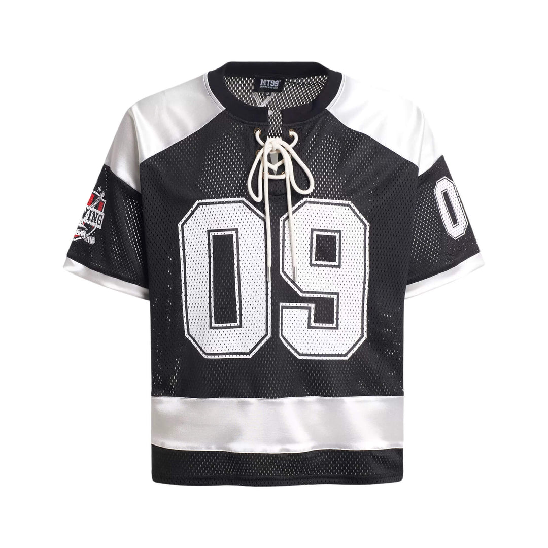 F3F Select Color Block Lace Up Mesh Short Sleeve Hockey Jersey | Face 3 Face