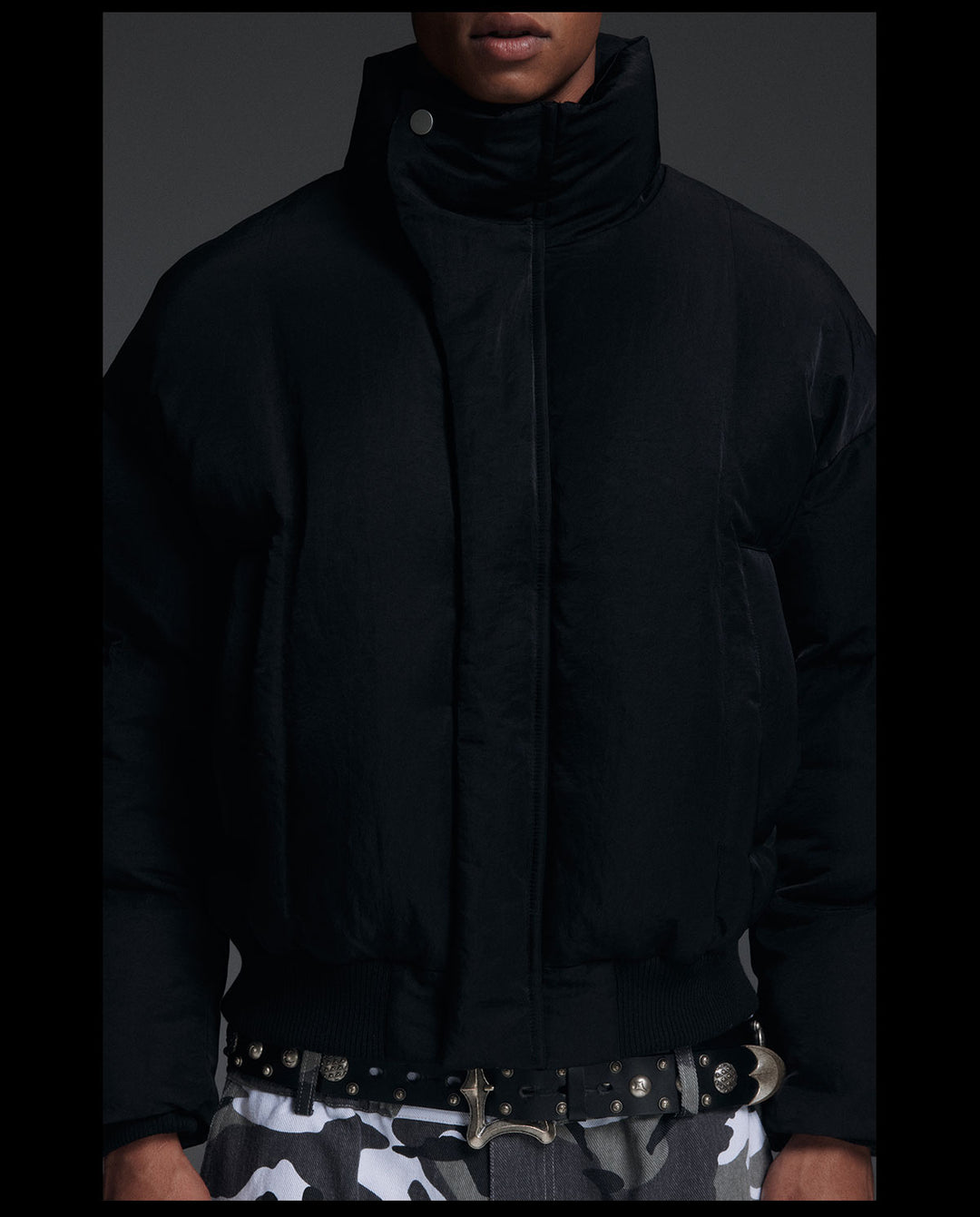 NOVACAM Stand-Up Collar Short Puffer Jacket | Face 3 Face