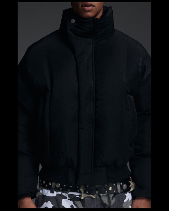 NOVACAM Stand-Up Collar Short Puffer Jacket | Face 3 Face
