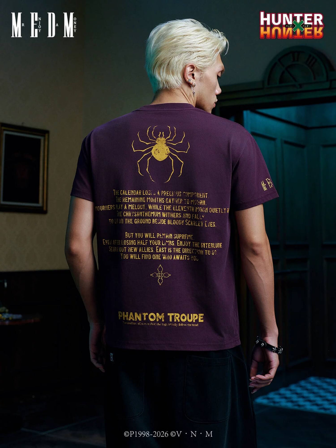 MEDM × HUNTER×HUNTER Icon and Spider Print Short Sleeve Tee | Face 3 Face