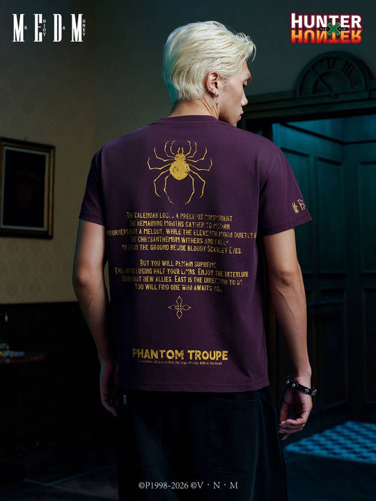 MEDM × HUNTER×HUNTER Icon and Spider Print Short Sleeve Tee | Face 3 Face