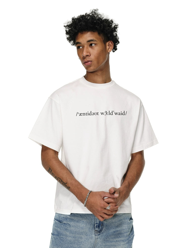 ANTIDOTE Small Letter Logo Printed Tee | Face 3 Face