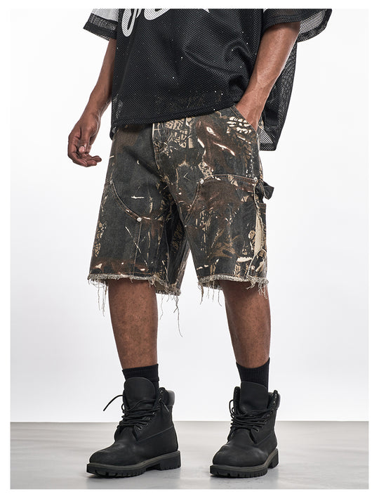 F3F Select Cutoff Double Knee Tree Camouflage Shorts | Face 3 Face