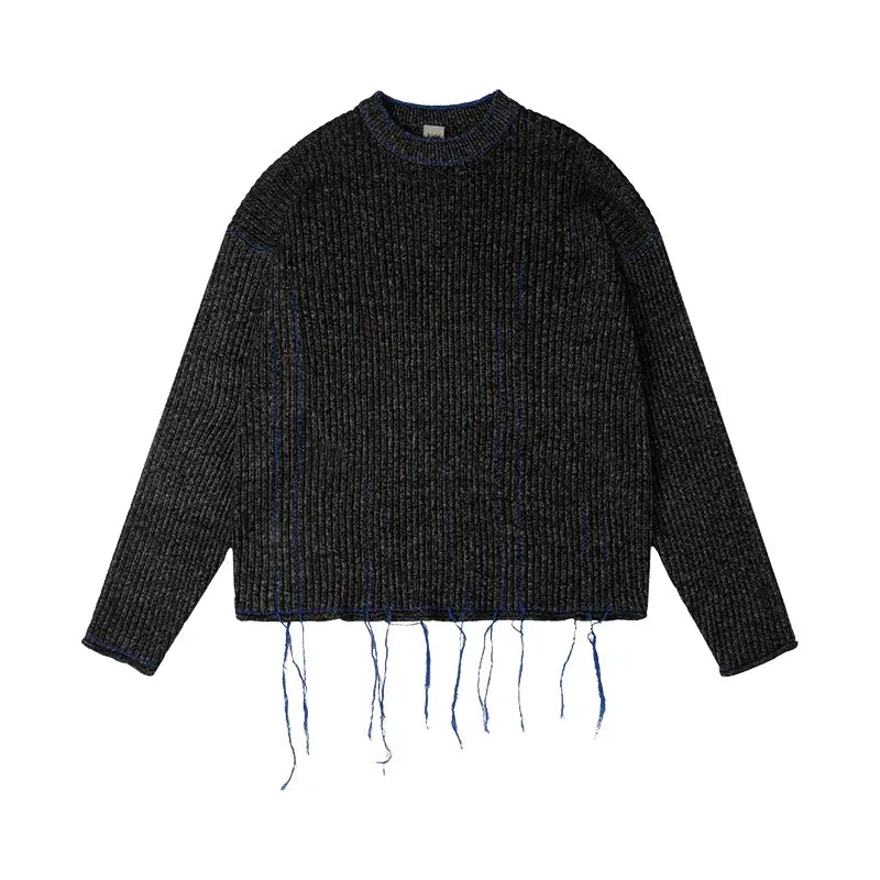 Labt Blue Stitch Work Knit Sweater | Face 3 Face