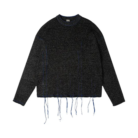 Labt Blue Stitch Work Knit Sweater | Face 3 Face