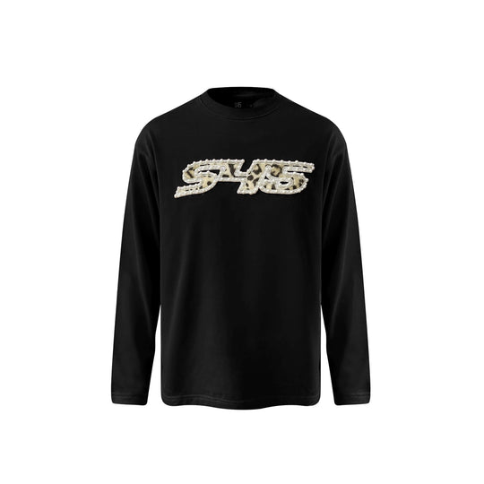 S45 Leopard Patch Pearl Logo Long Sleeve Tee | Face 3 Face