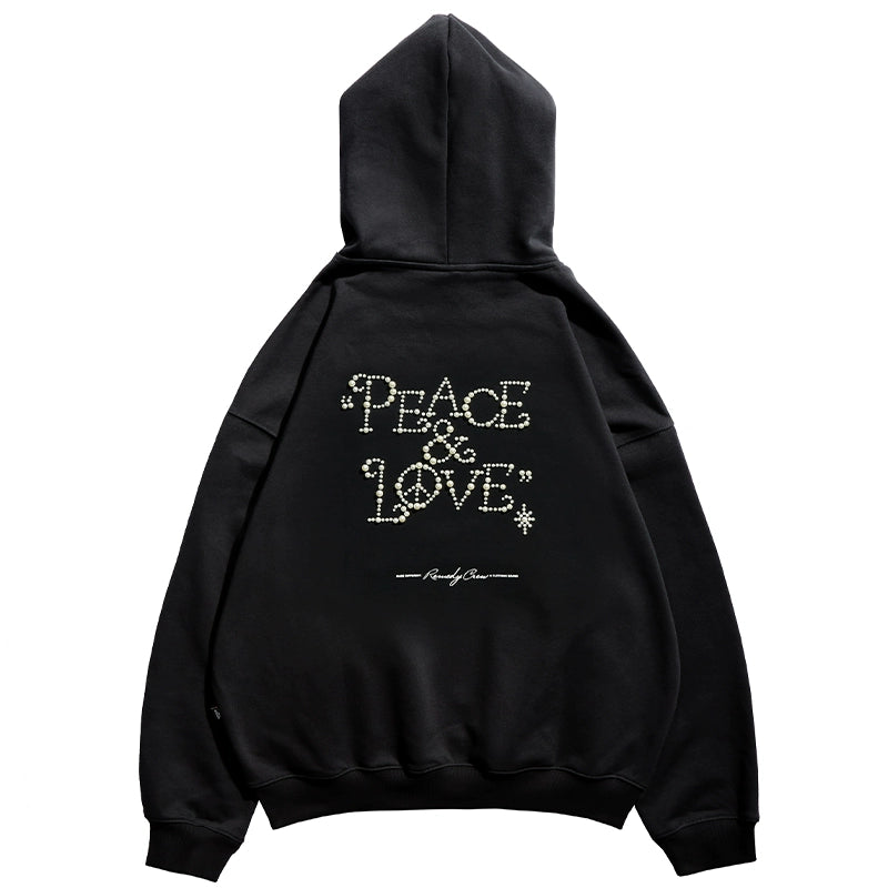 Remedy PEACE LOVE Pearl Embroidered Hoodie | Face 3 Face