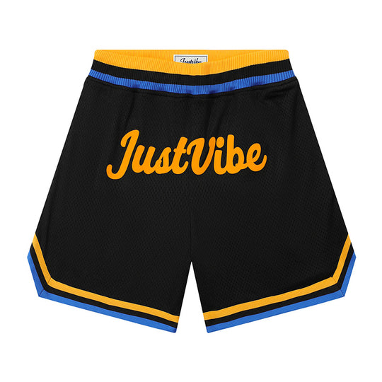 JUST VIBE Contrast Rib Waist Mesh Basketball Shorts | Face 3 Face