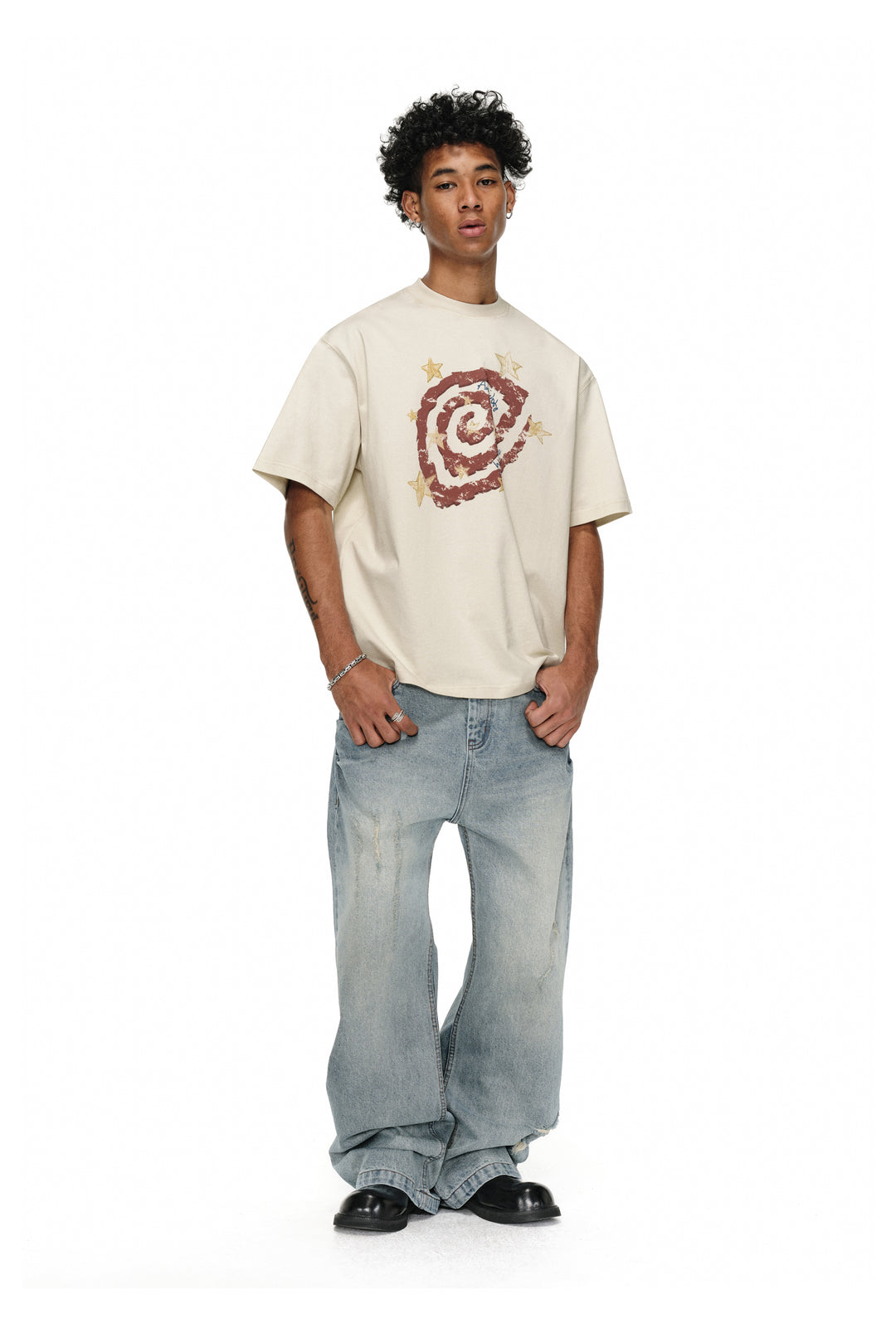 ANTIDOTE Psychedelic Star Swirl Printed Tee | Face 3 Face