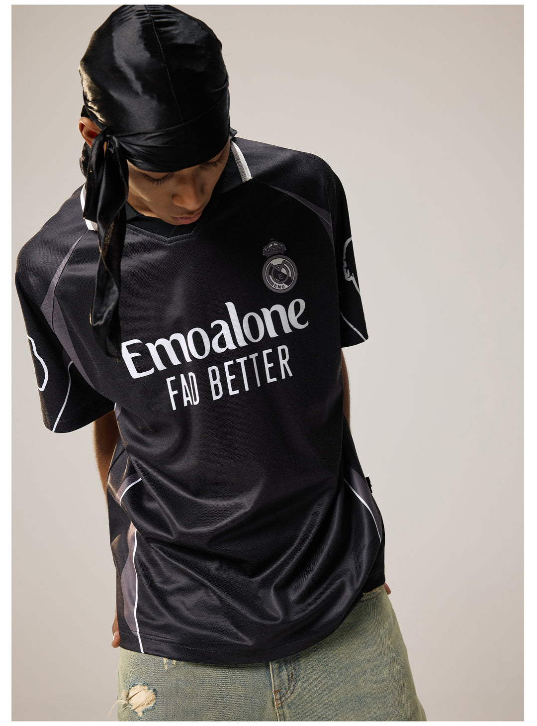 Remedy Emoalone Print Inspired Soccer Jersey Polo Shirt | Face 3 Face