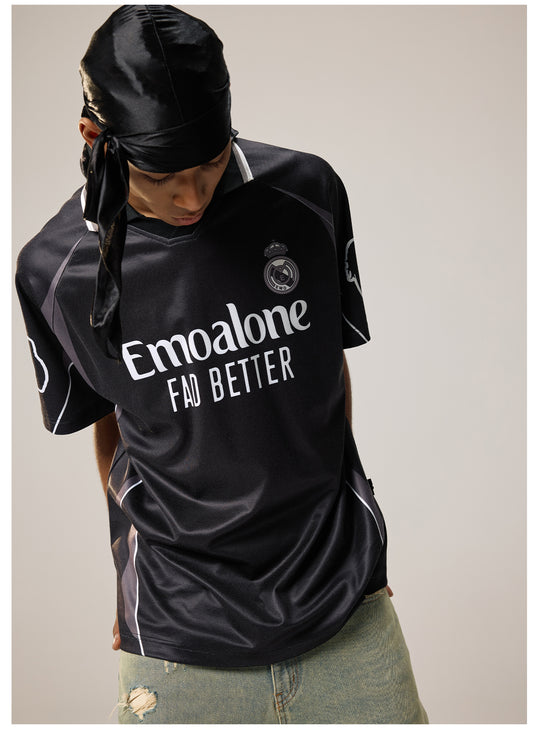 Remedy Emoalone Print Inspired Soccer Jersey Polo Shirt | Face 3 Face