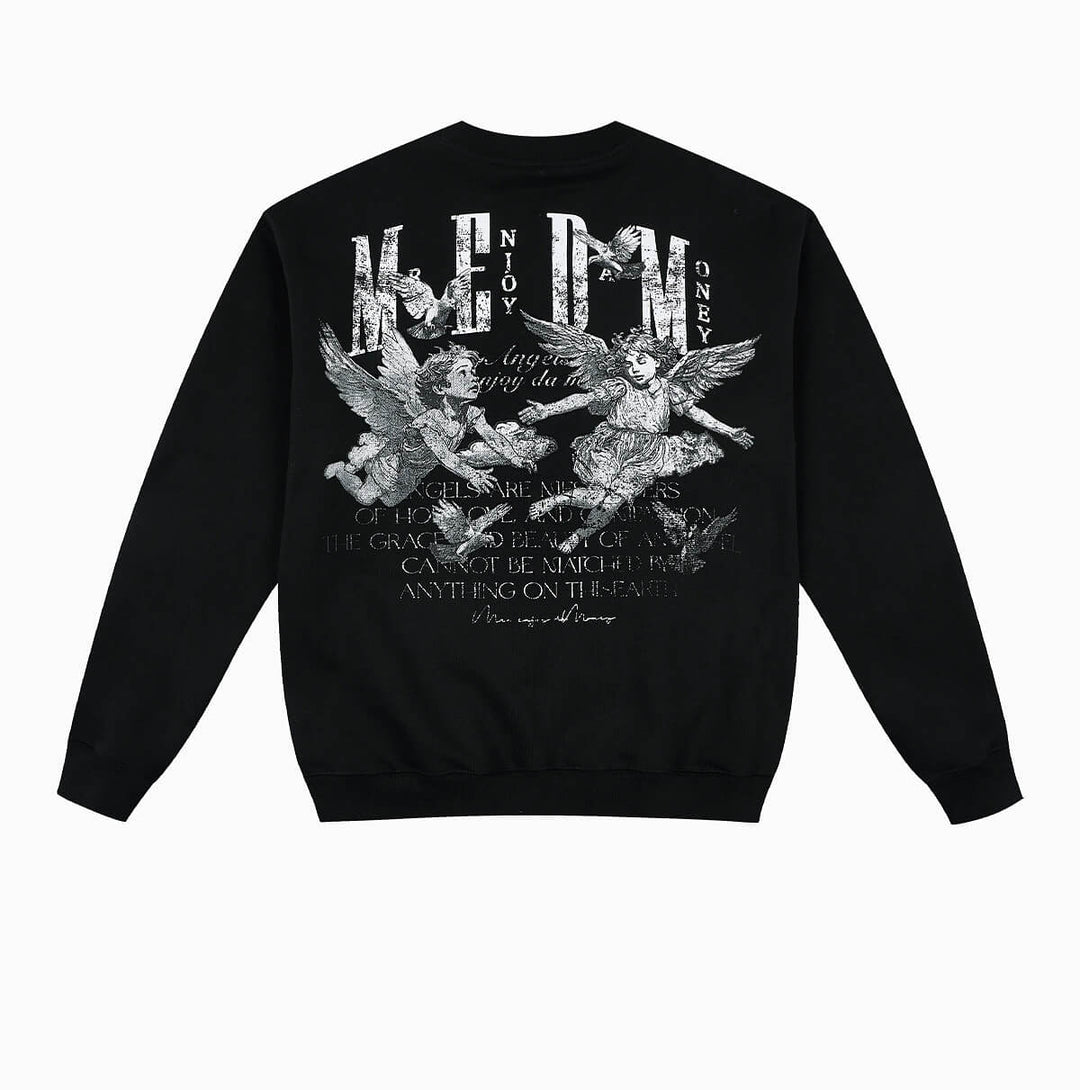 MEDM Angel Print Patch Sweatshirt | Face 3 Face