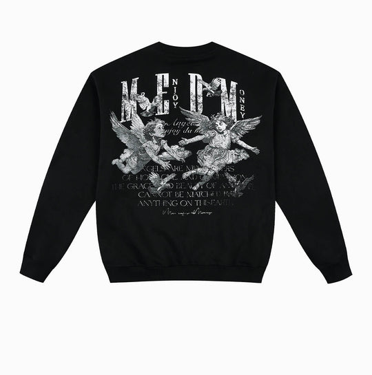 MEDM Angel Print Patch Sweatshirt | Face 3 Face