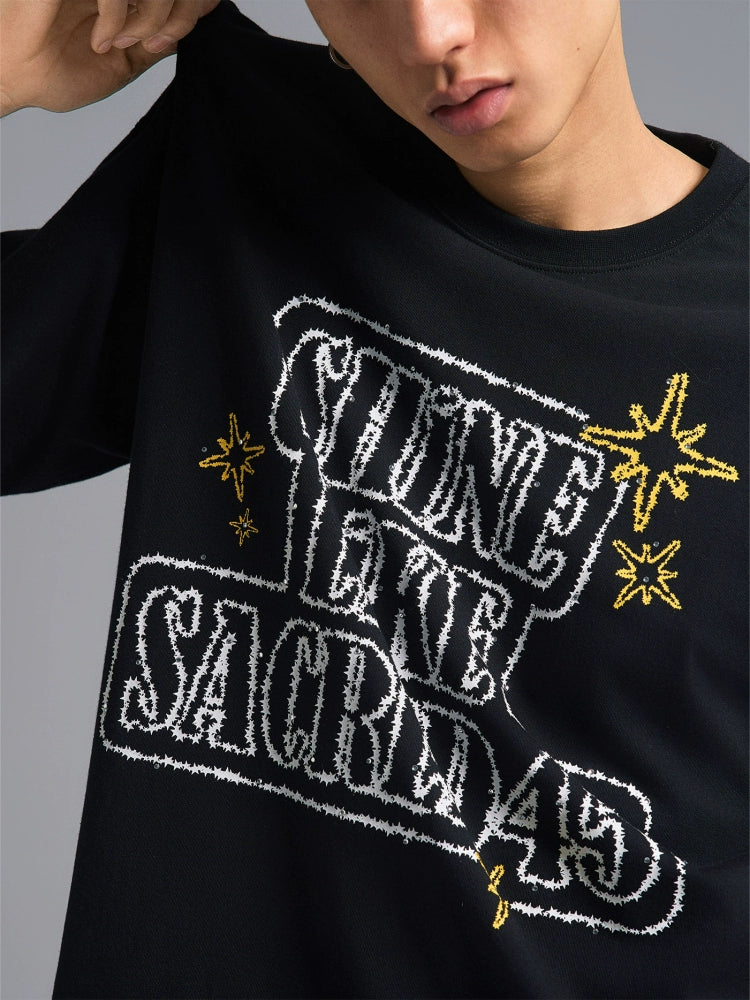 S45 Rhinestone Flash Style Slogan Tee | Face 3 Face