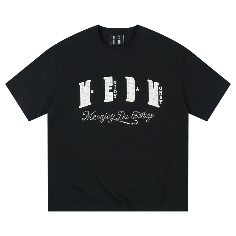 MEDM Pearl Lace Patch Embroidery Tee | Face 3 Face