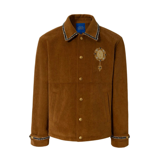 YADcrew Rhinestone Studded Suede Jacket | Face 3 Face