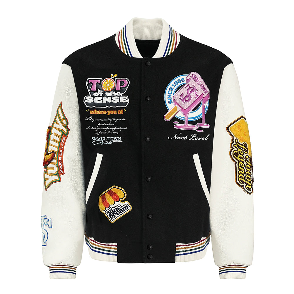 Small Town Kid Sweet Town Varsity Jacket | Face 3 Face