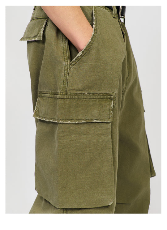 S45 Distressed Utility Cargo Pants | Face 3 Face