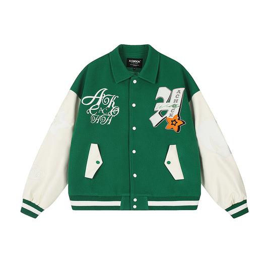Achock Original Embroidery Short Baseball Jacket