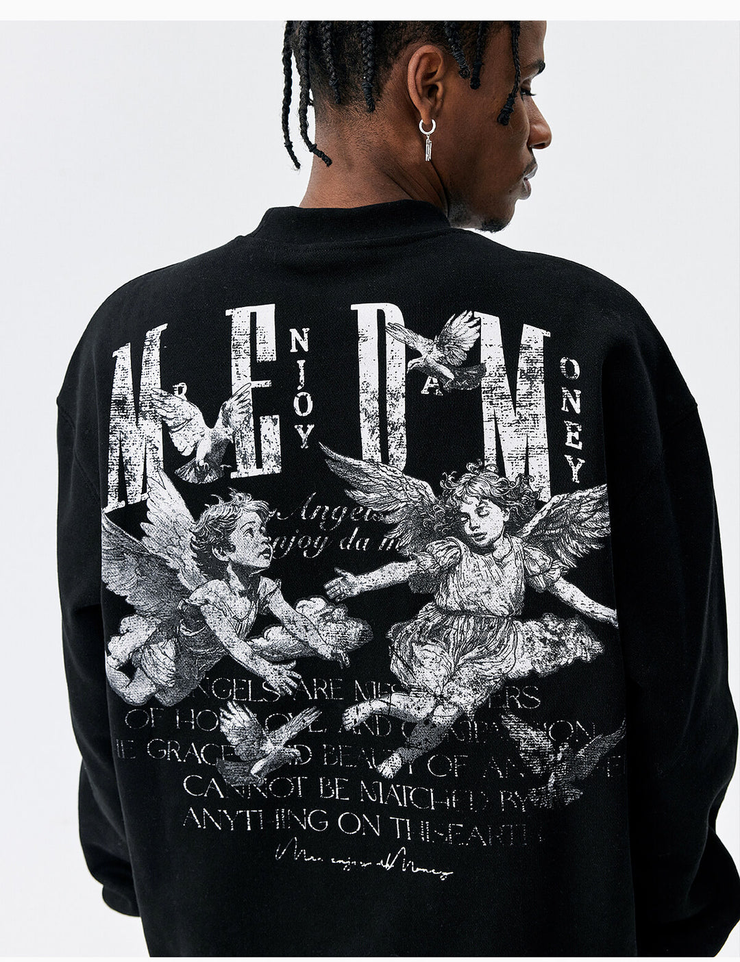 MEDM Angel Print Patch Sweatshirt | Face 3 Face