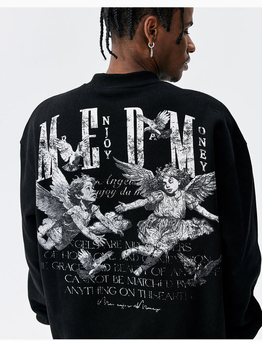 MEDM Angel Print Patch Sweatshirt | Face 3 Face