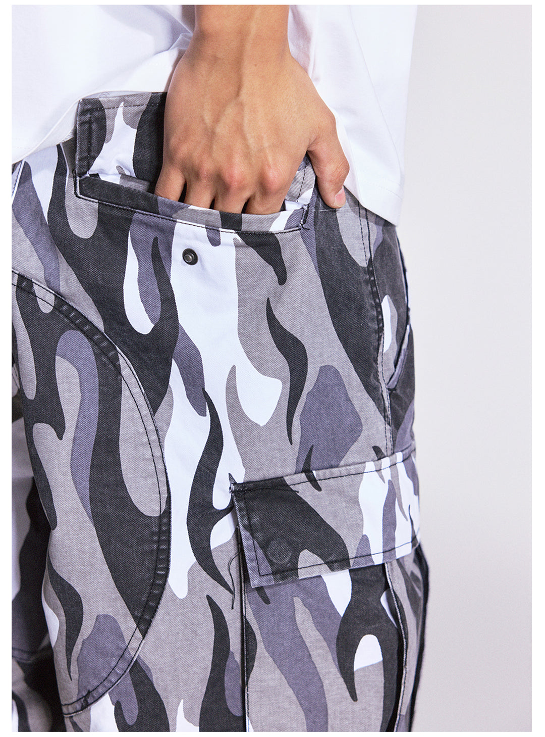 Remedy Flame Camouflage Work Cargo Shorts | Face 3 Face