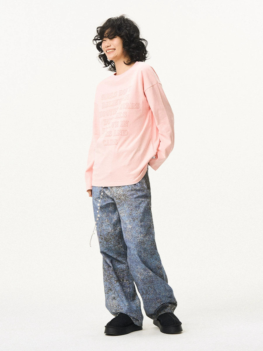 EMPTY REFERENCE Mottled Aged Print Work Pants | Face 3 Face