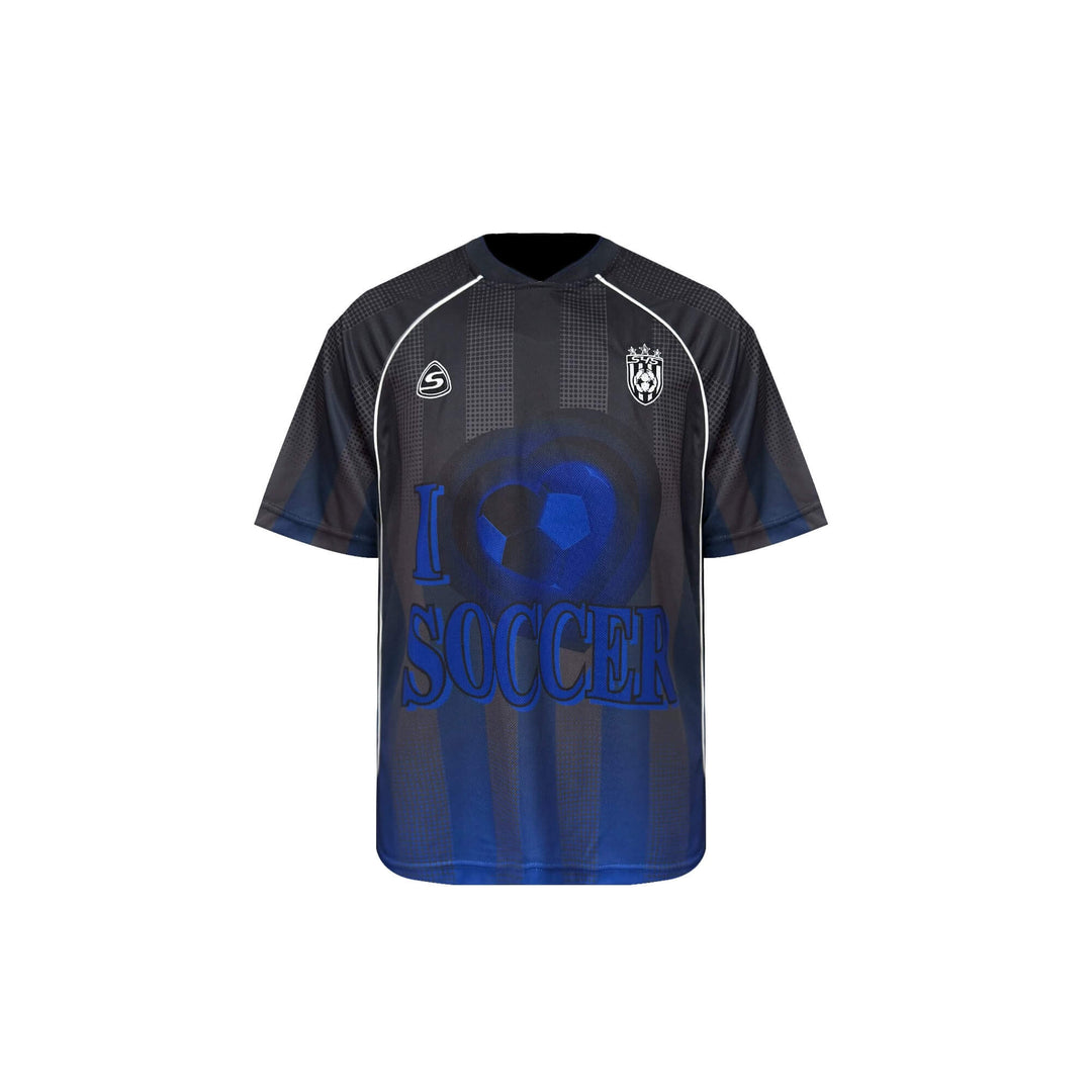 S45 Gradient Heart Striped Short Sleeve Soccer Jersey | Face 3 Face