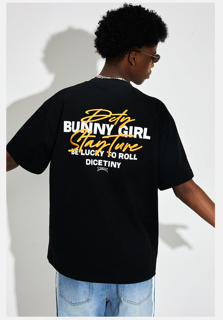 DICETINY Bunny Girl Letter Print Tee | Face 3 Face