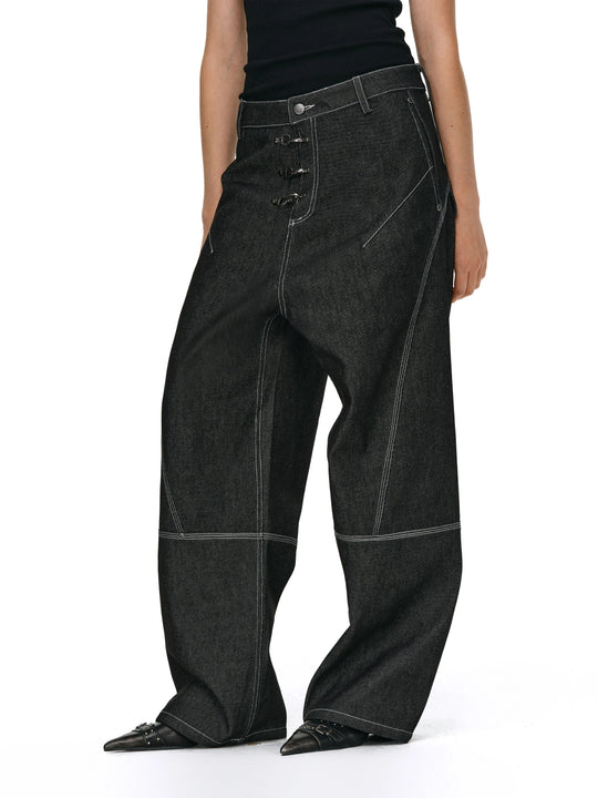 ANTIDOTE 3D Cut Stitched Denim Jeans | Face 3 Face